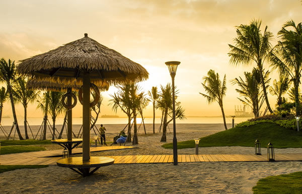 夕陽下的碧桂園森林城市