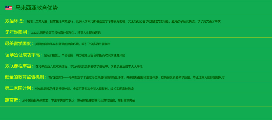 馬來西亞教育優勢分析